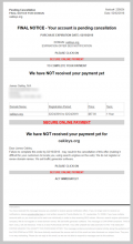 A fake invoice received by email